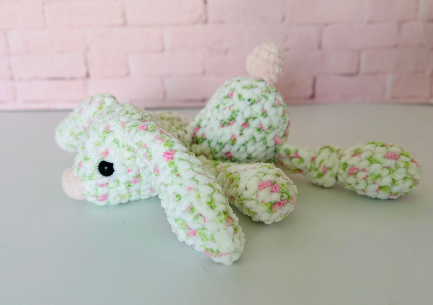 Floral Bunny- Knotted Crochet Plushie