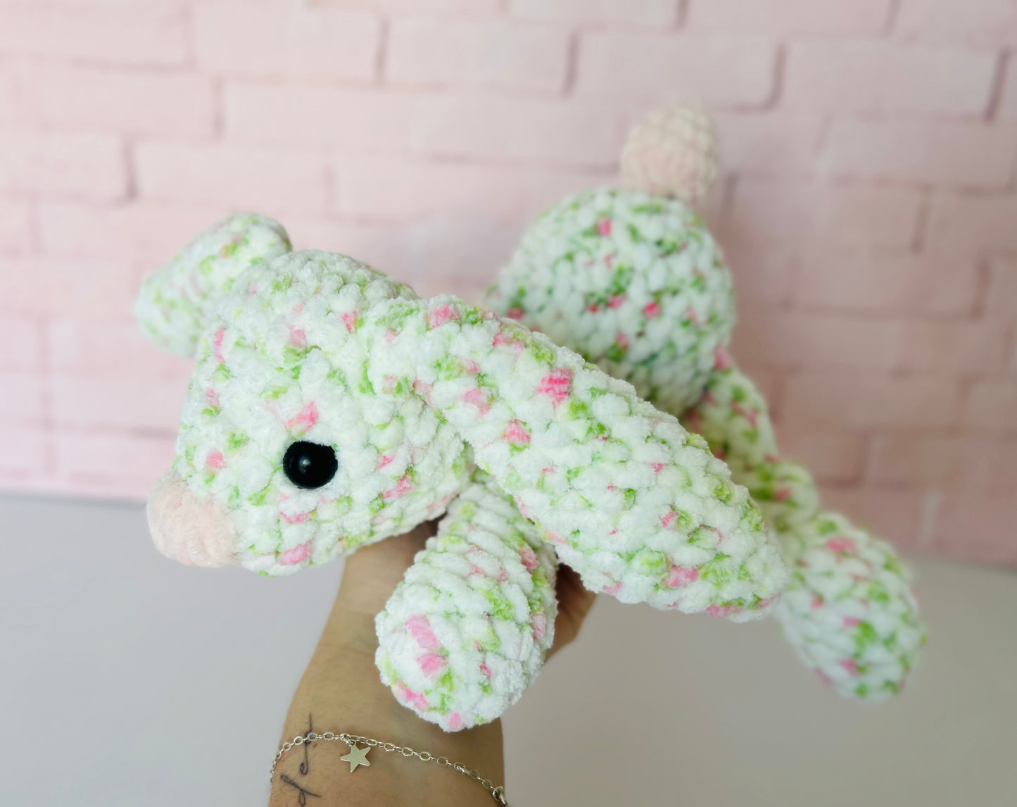 Floral Bunny- Knotted Crochet Plushie