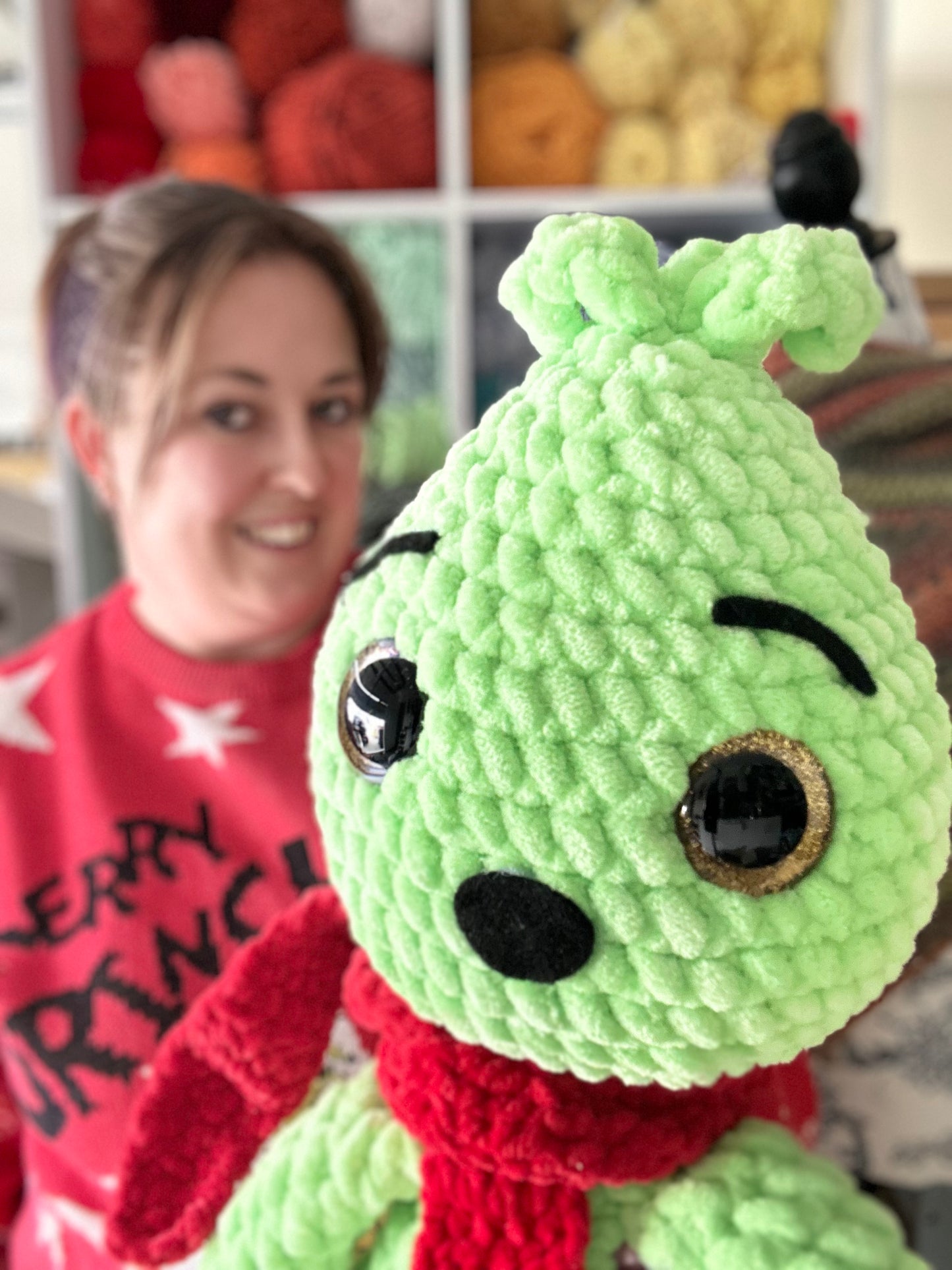 Mr Misunderstood - The Christmas Grinch Crochet Soft Toy / Plush