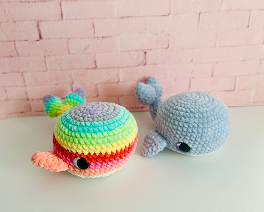 Mumma Whale + Babies - Crochet Soft Toy