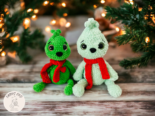 Mr Misunderstood - The Christmas Grinch Crochet Soft Toy / Plush