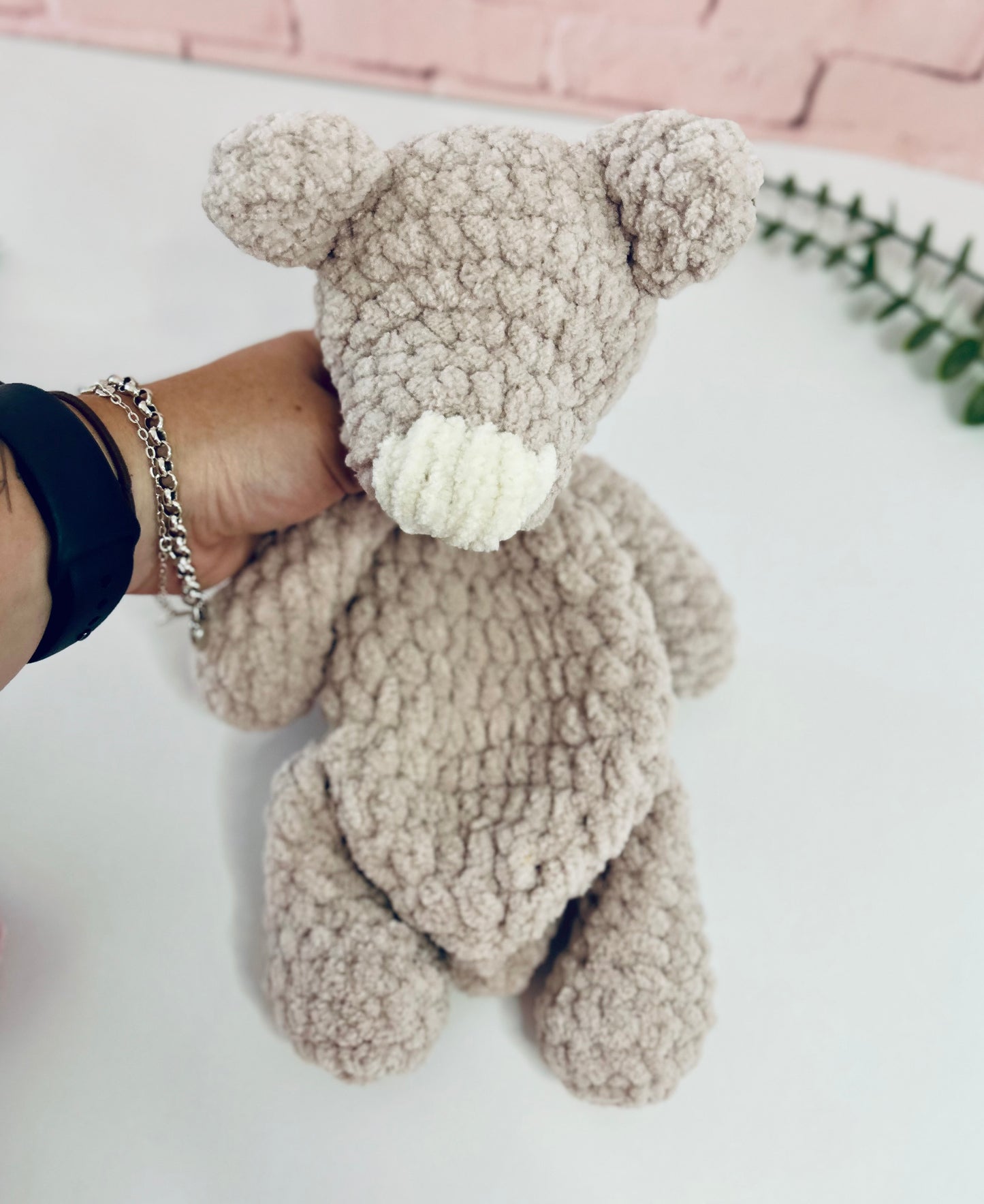 Jr Bear - Crochet Snuggler Soft Toy