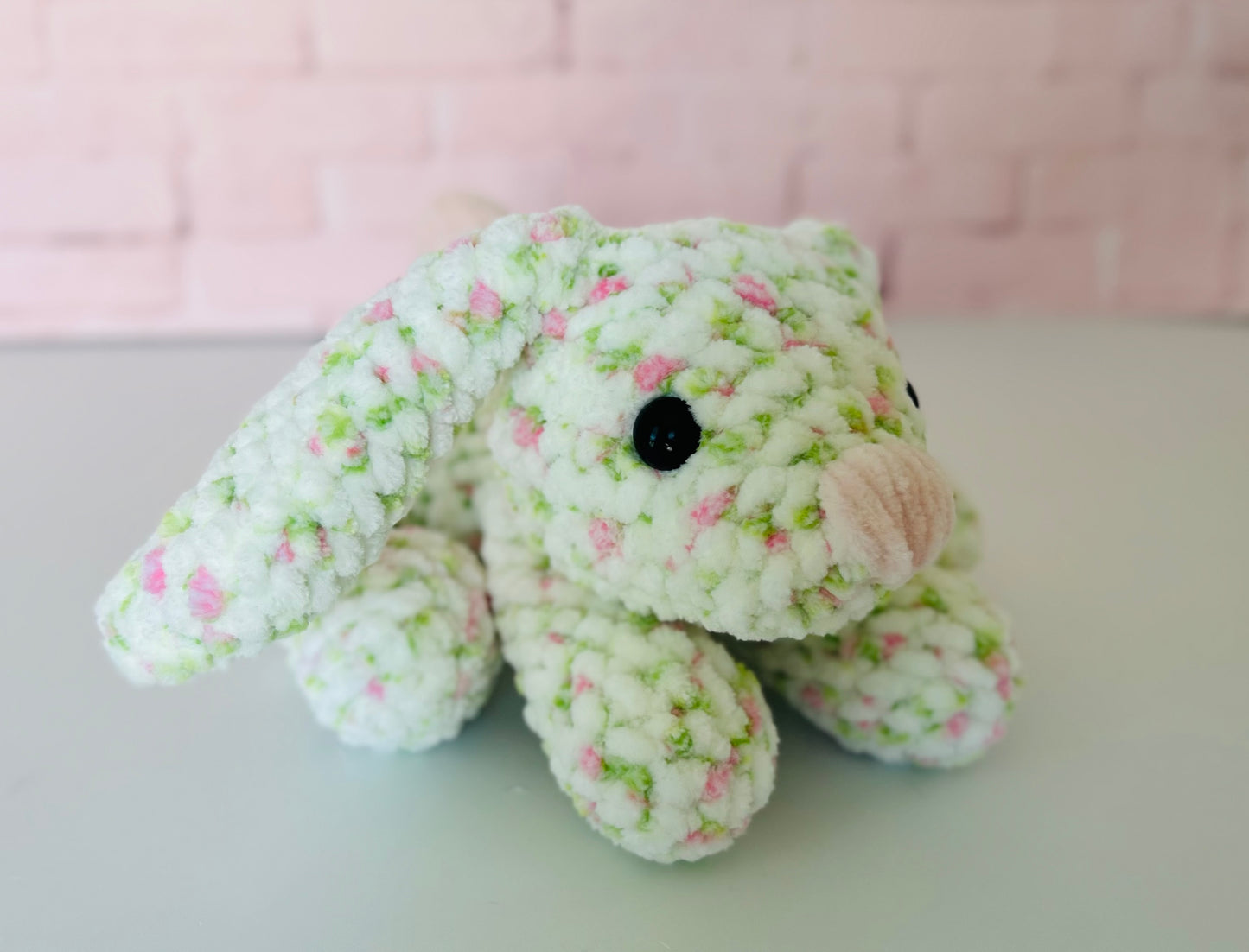 Floral Bunny- Knotted Crochet Plushie