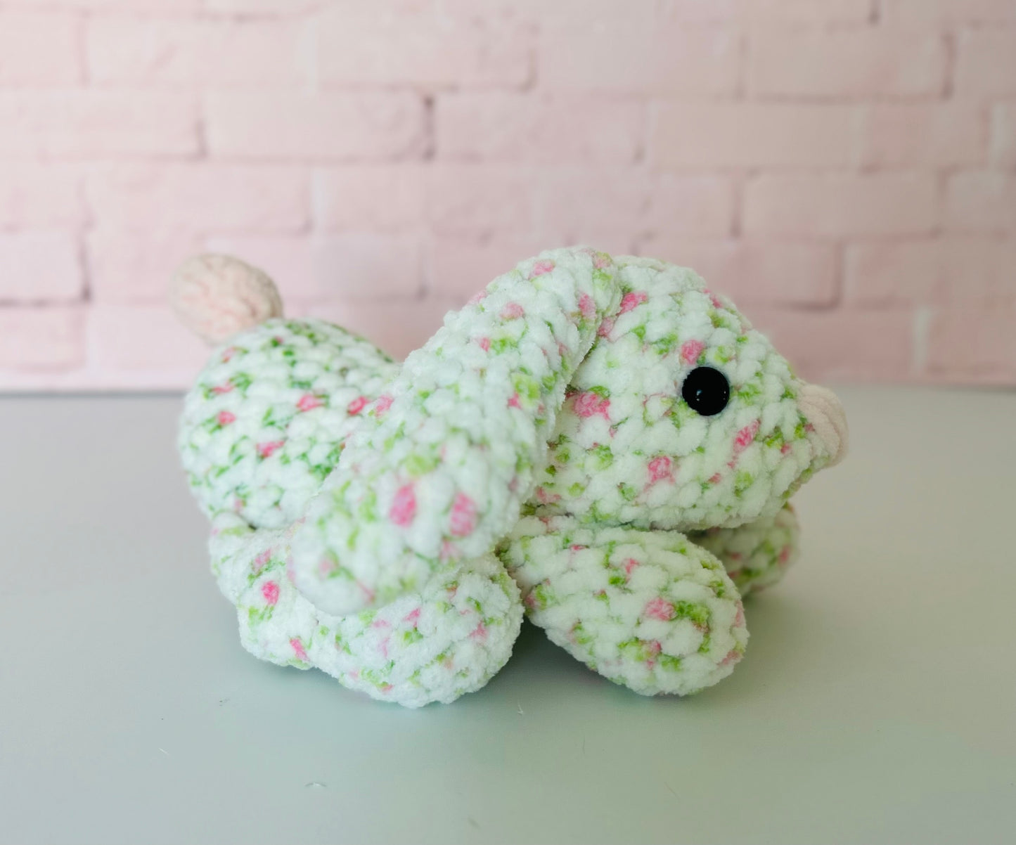 Floral Bunny- Knotted Crochet Plushie