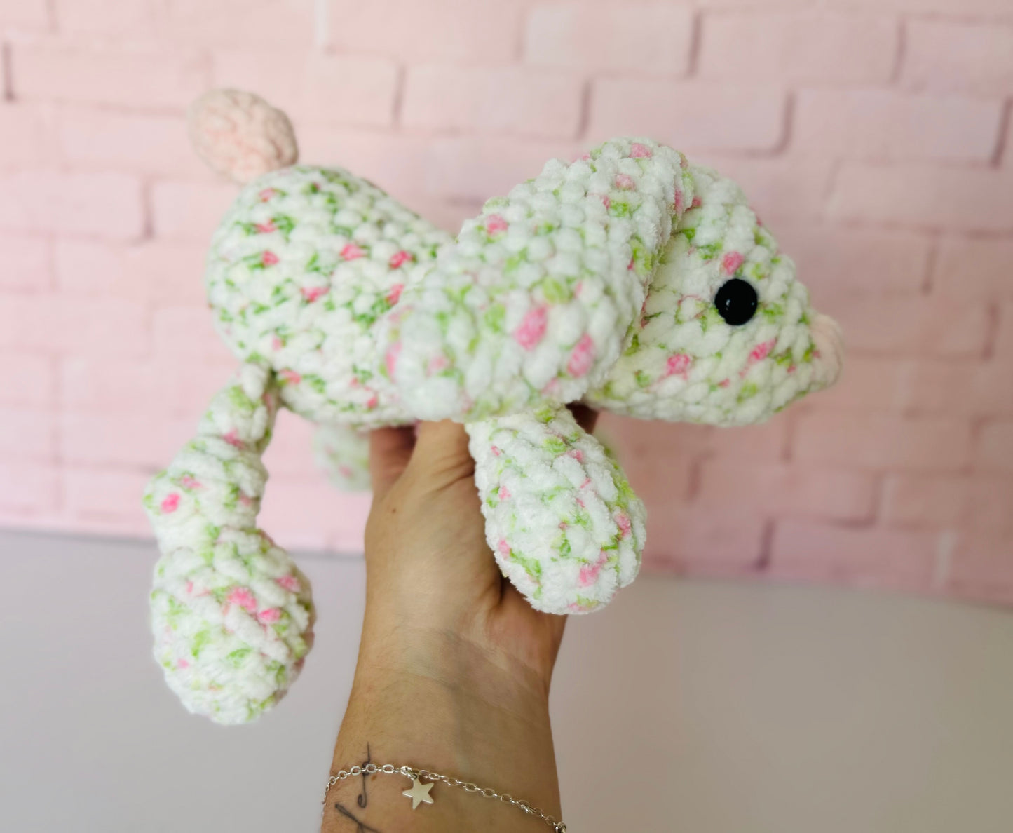 Floral Bunny- Knotted Crochet Plushie