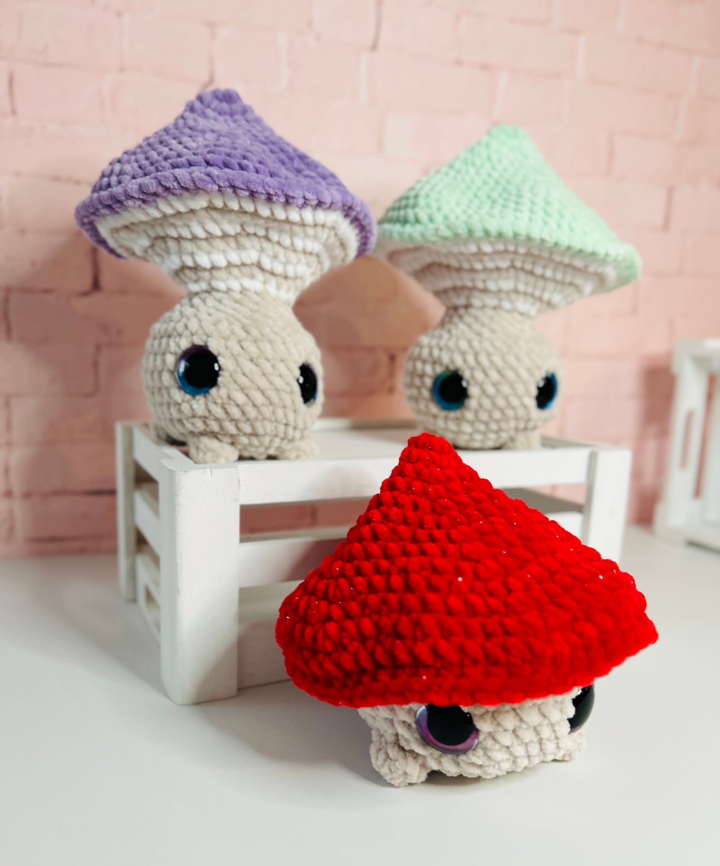 POP Top Mushrooms - Crochet Plush Toy