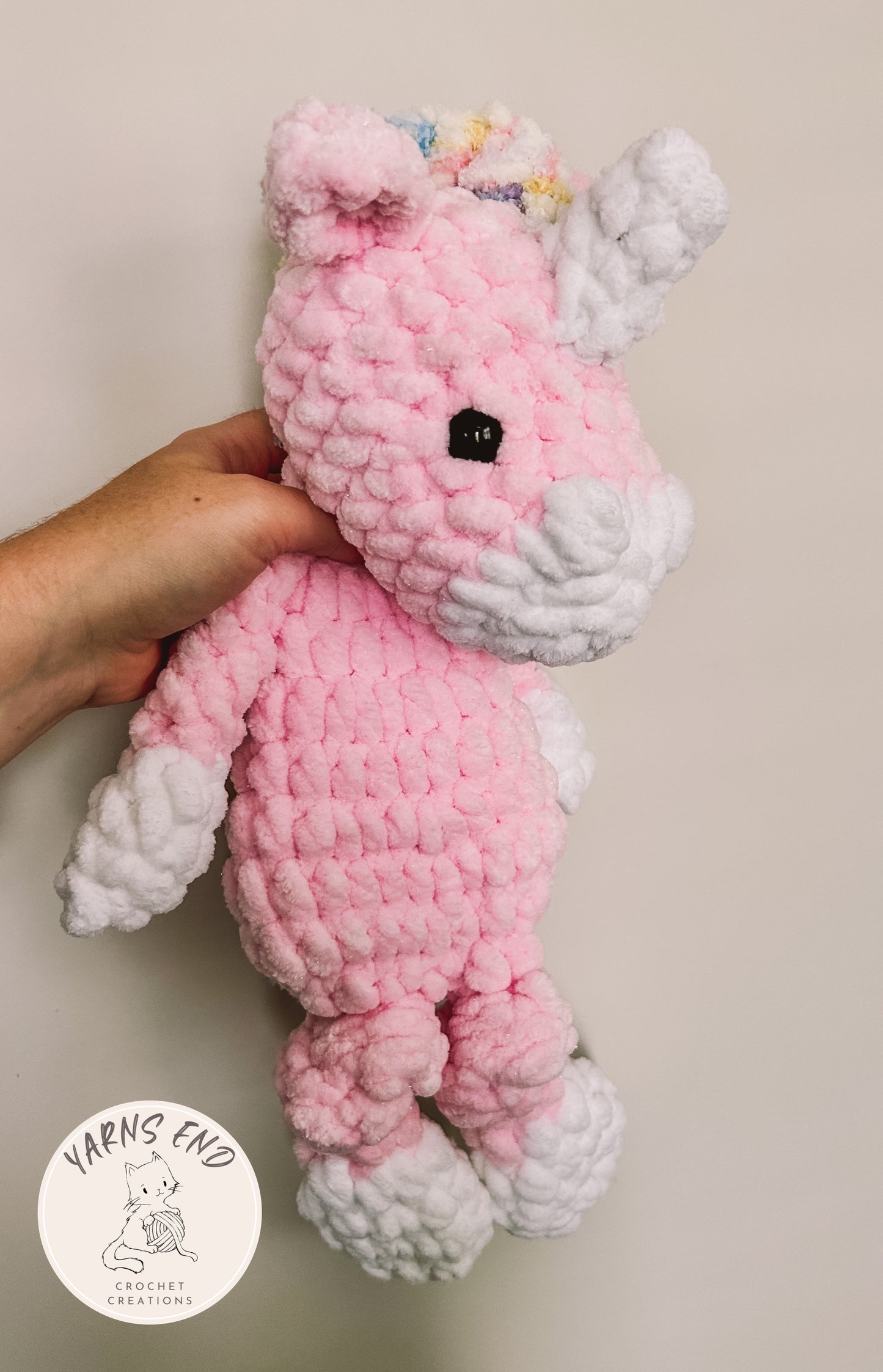 Mini JUMBO Luna the Unicorn - Crochet Snuggler