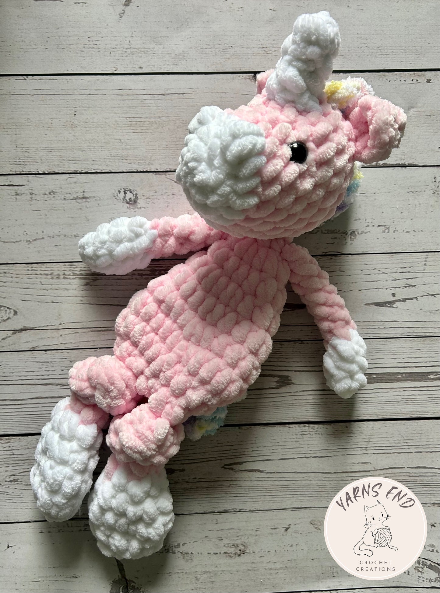 Mini JUMBO Luna the Unicorn - Crochet Snuggler