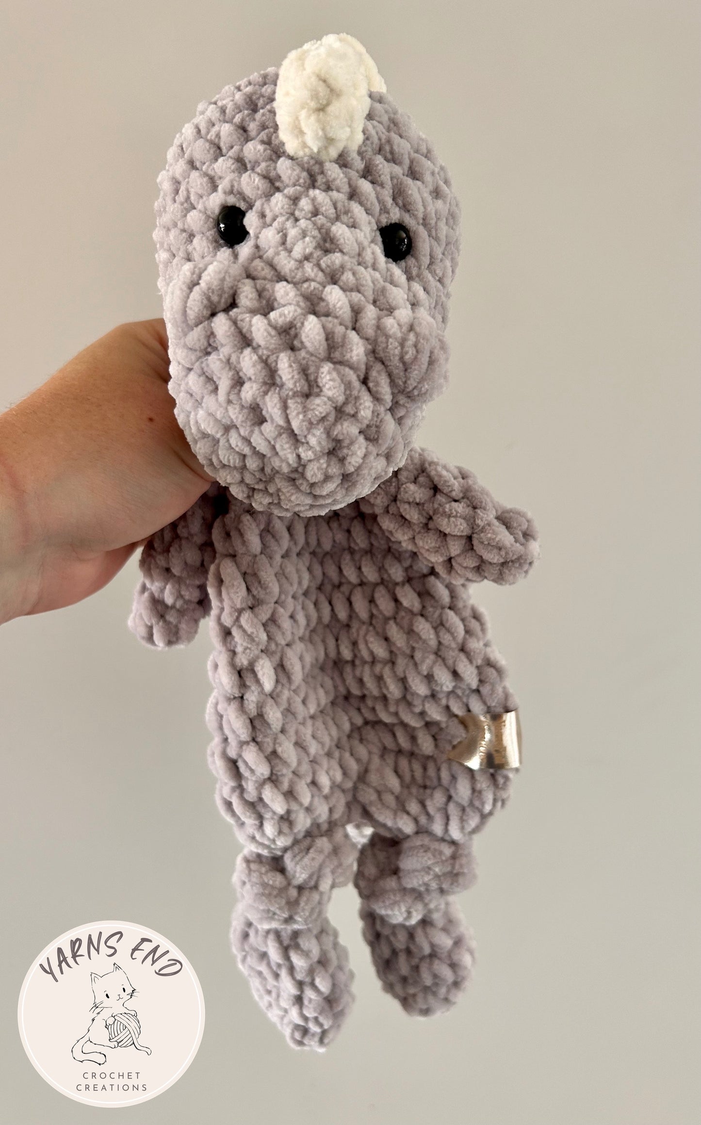 Tinysauraus The Dino - Midi Crochet Snuggler / Lovey