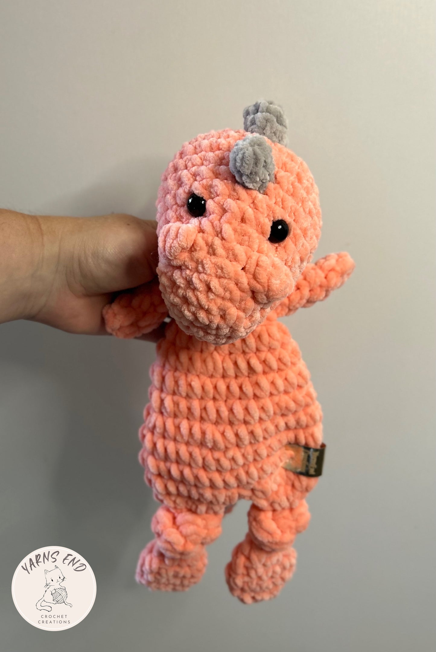 Tinysauraus The Dino - Midi Crochet Snuggler / Lovey