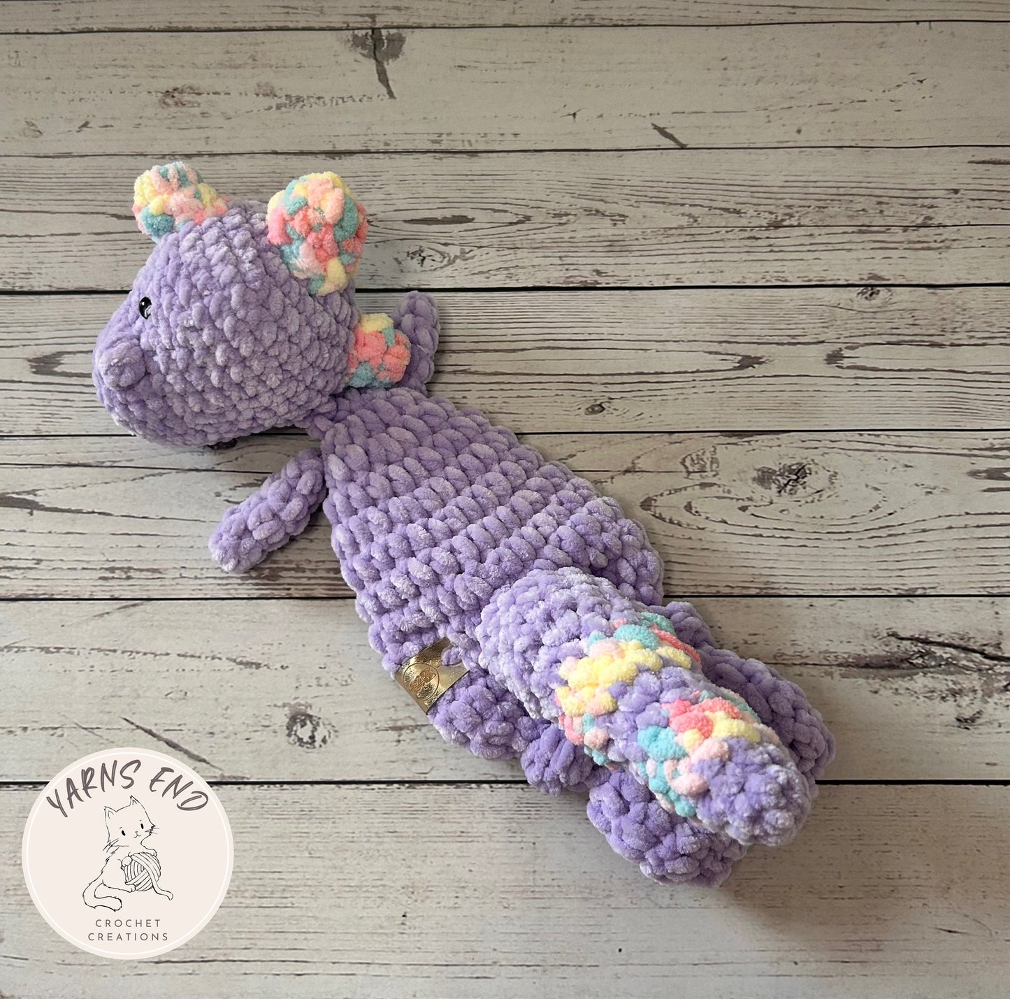 Tinysauraus The Dino - Midi Crochet Snuggler / Lovey