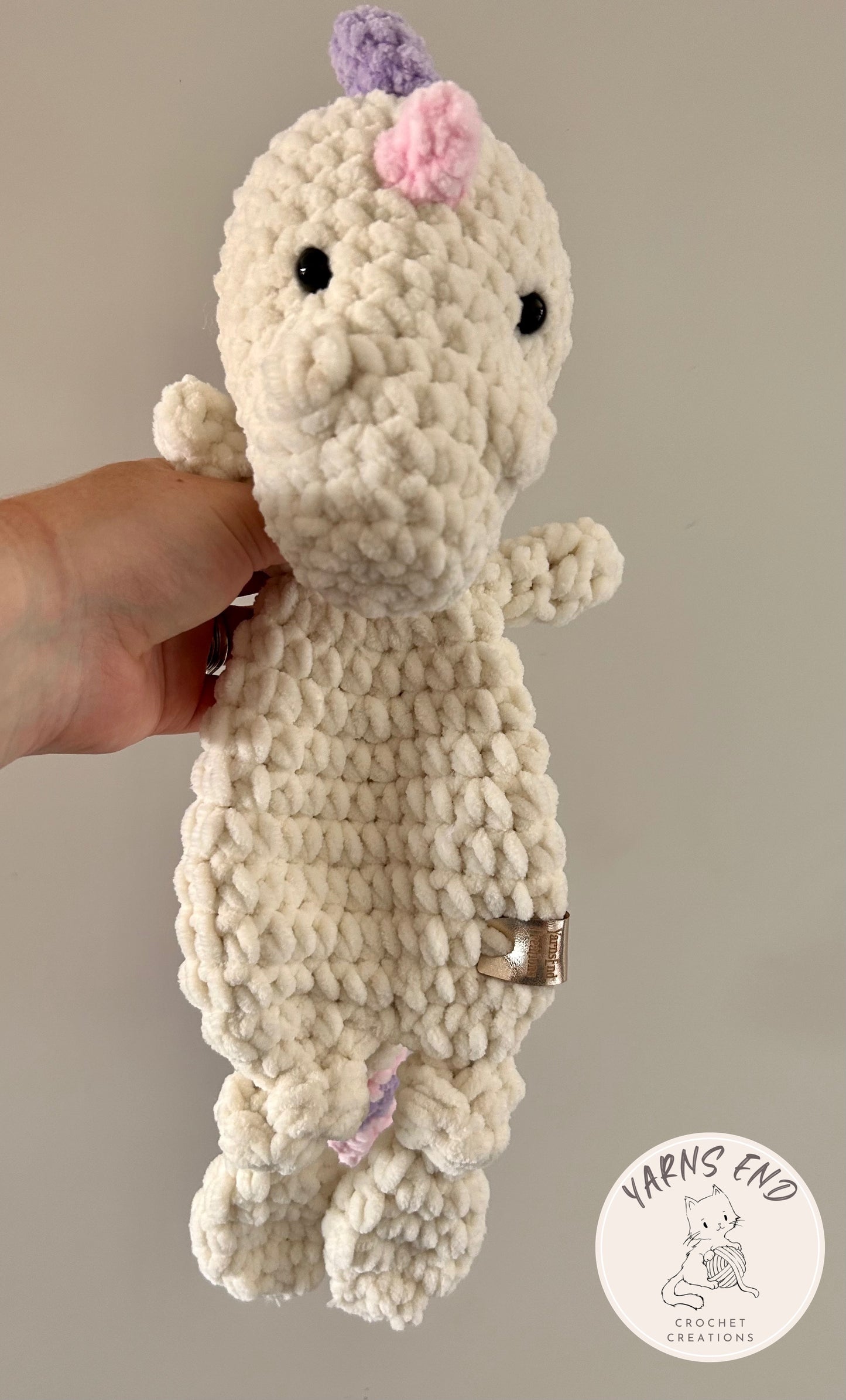 Tinysauraus The Dino - Midi Crochet Snuggler / Lovey