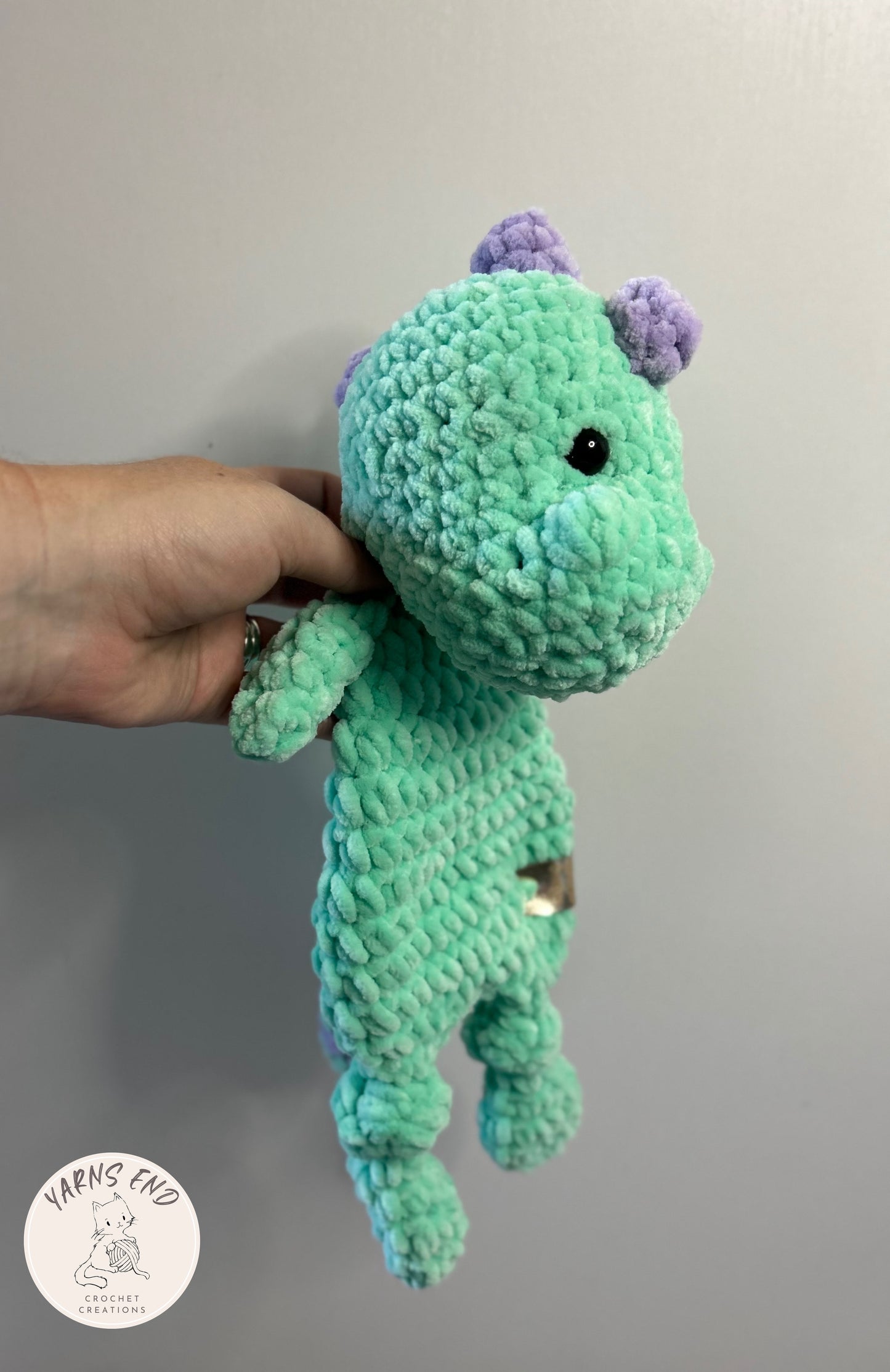 Tinysauraus The Dino - Midi Crochet Snuggler / Lovey