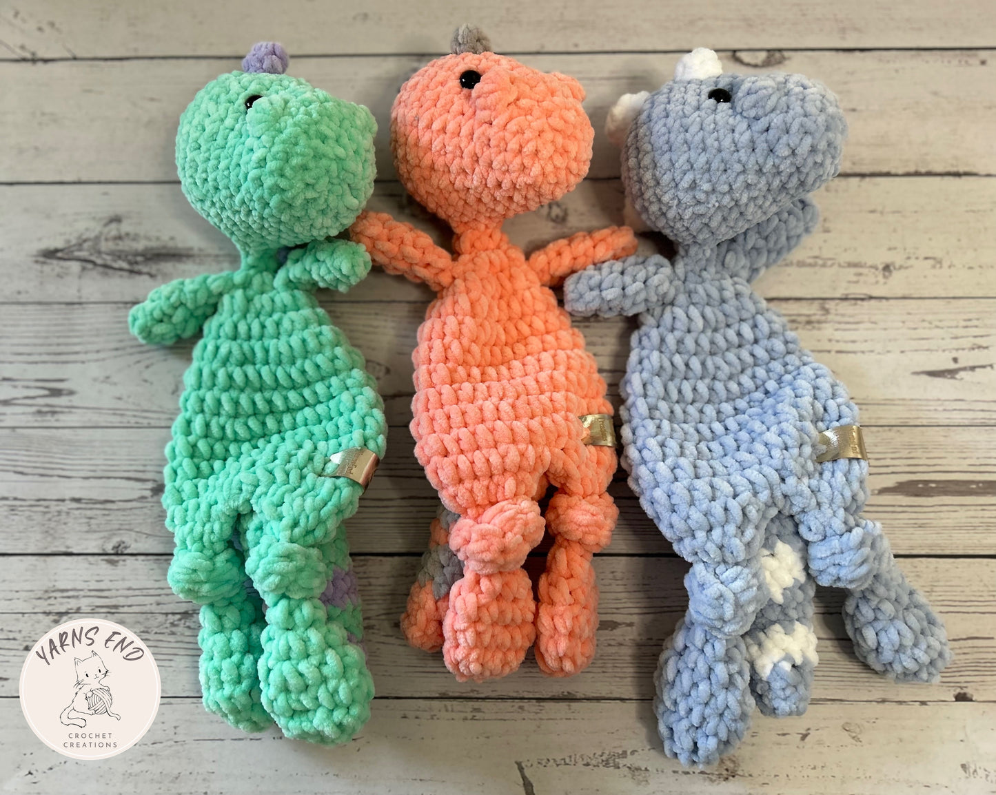 Tinysauraus The Dino - Midi Crochet Snuggler / Lovey